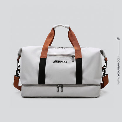 Sac de Voyage avec Compartiment Chaussures Urbanistique Gris – vue 4 – Yokabag