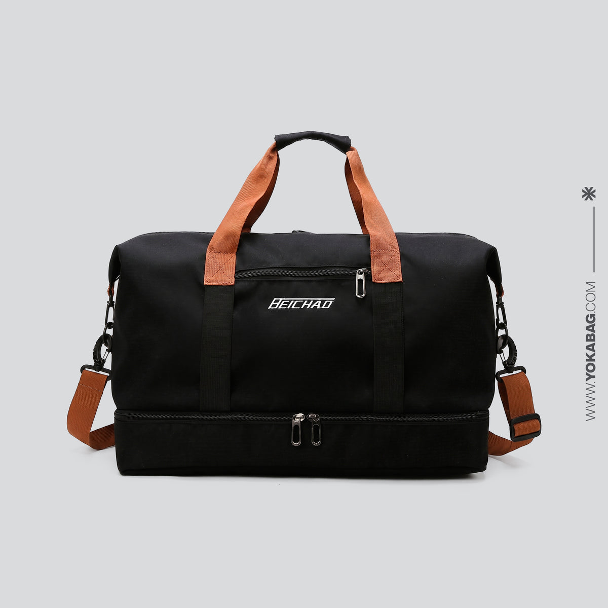 Sac de Voyage avec Compartiment Chaussures Urbanistique Noir – vue 5 – Yokabag