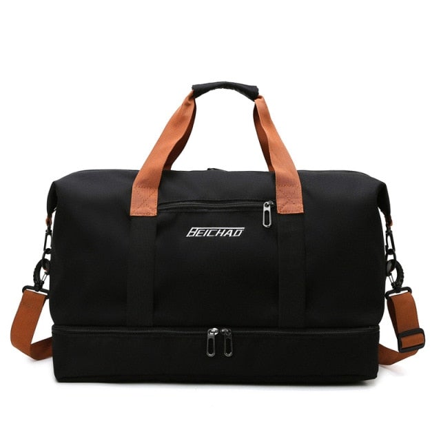 Sac de Voyage avec Compartiment Chaussures Urbanistique Noir – vue 5 – Yokabag