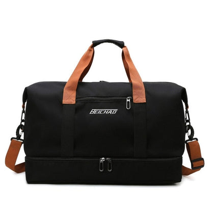 Sac de Voyage avec Compartiment Chaussures Urbanistique Noir – vue 5 – Yokabag