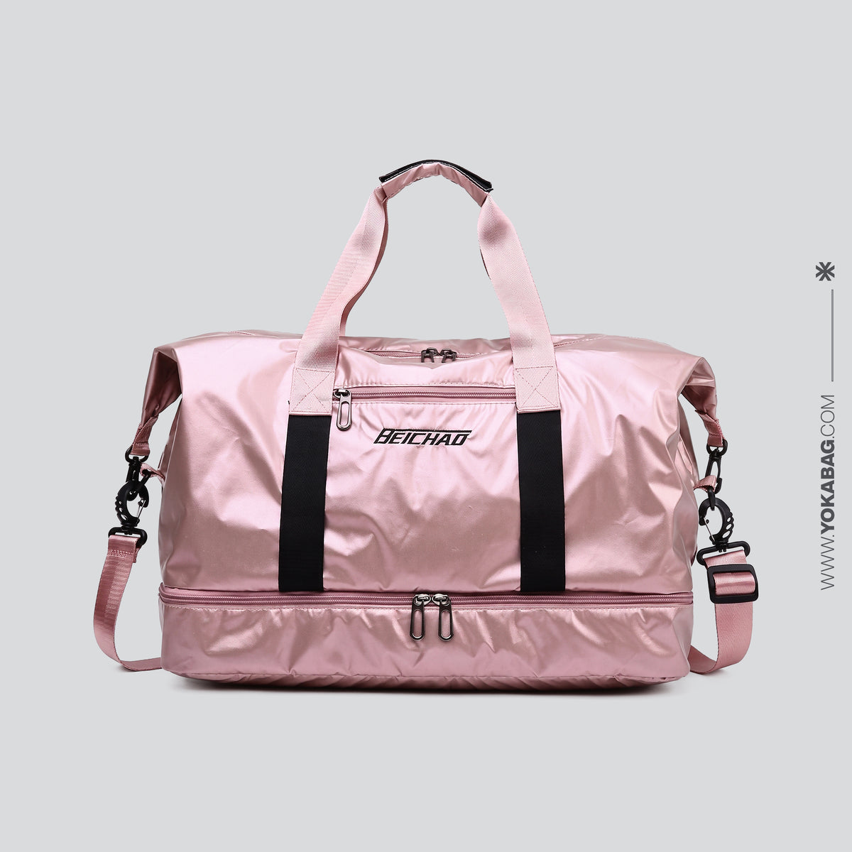Sac de Voyage avec Compartiment pour Chaussures Silver – vue 2 – Yokabag