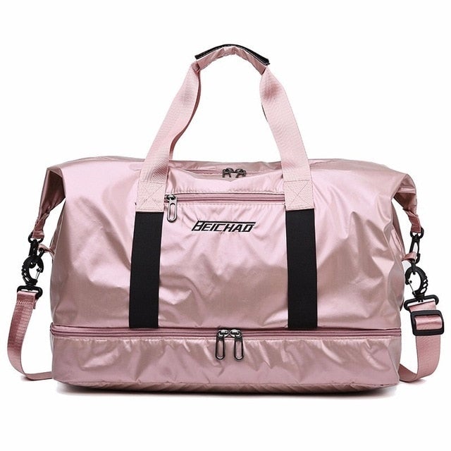 Sac de Voyage avec Compartiment pour Chaussures Silver – vue 2 – Yokabag