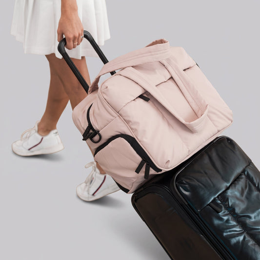 Sac de Voyage Week-End Matelassé Femme Rose – vue 2 – Yokabag