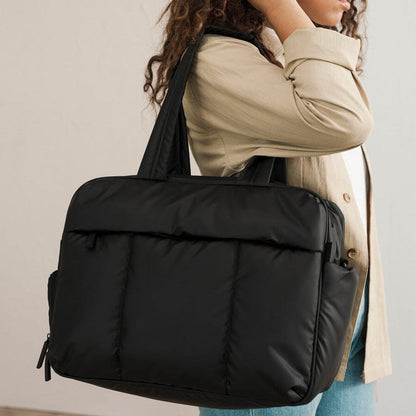 Sac de Voyage Week-End Matelassé Femme Marron – vue 6 – Yokabag