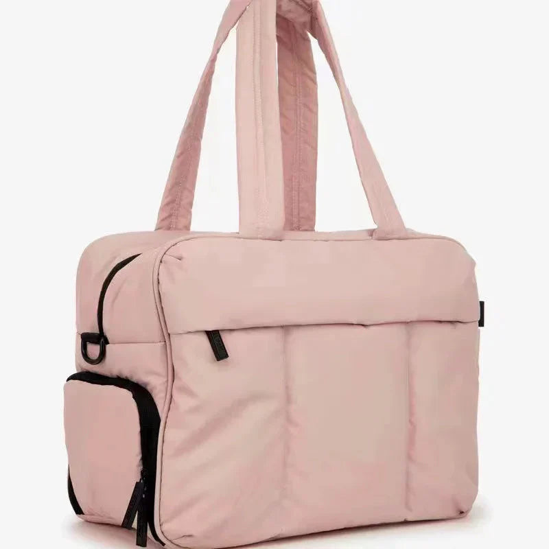 Sac de Voyage Week-End Matelassé Femme Jaune – vue 4 – Yokabag