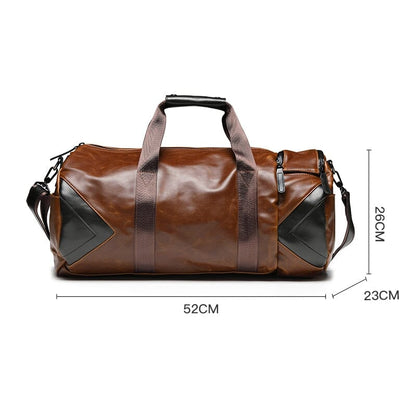 Sac de Voyage Vintage - Duffle Bag Marron – vue 6 – Yokabag