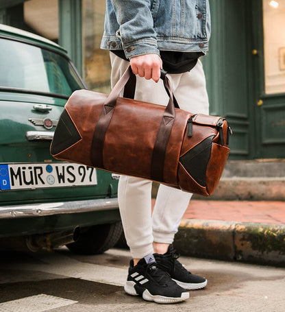 Sac de Voyage Vintage - Duffle Bag Marron – vue 3 – Yokabag
