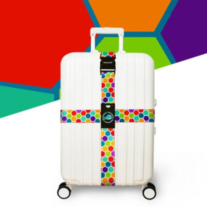 Sangle de Valise - Motif Mosaïque Éclatante – vue 2 – Yokabag