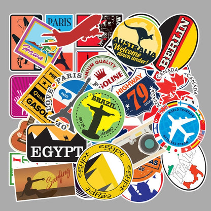 Stickers Valise - Explorez le Monde (Pack de 50) – vue 6 – Yokabag