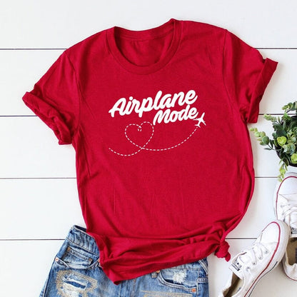 T-Shirt Femme Avion Mode Voyage Noir – vue 5 – Yokabag
