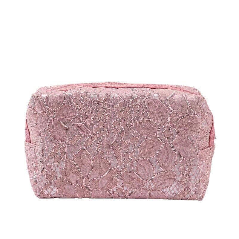 Trousse de Maquillage - Dentelle Rose – vue 5 – Yokabag