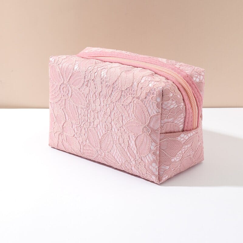 Trousse de Maquillage - Dentelle Rose