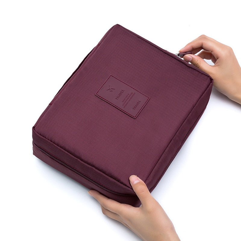 Ensemble de Maquillage pour Voyage Uni Gris – vue 3 – Yokabag