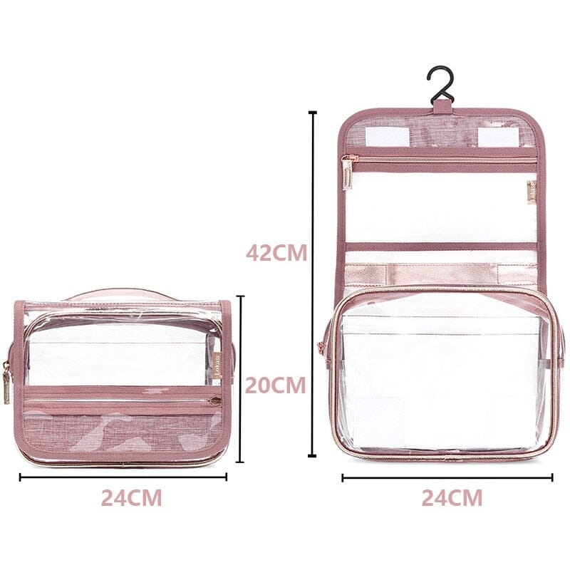 Nécessaire de Voyage Transparent Rose – vue 4 – Yokabag