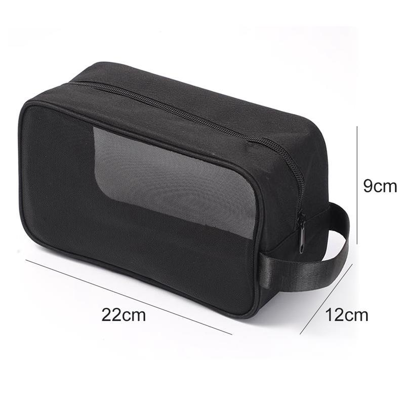 Trousse de Toilette de Voyage en Maille Noire – vue 3 – Yokabag