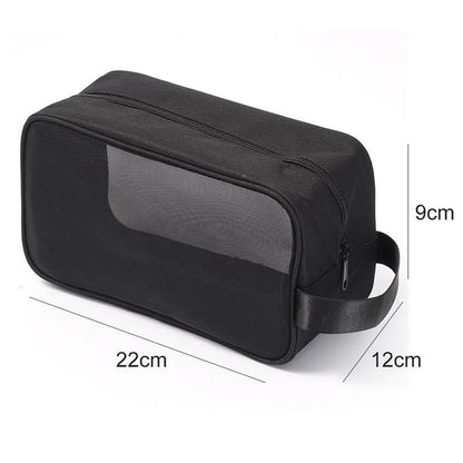 Trousse de Toilette de Voyage en Maille Noire – vue 3 – Yokabag