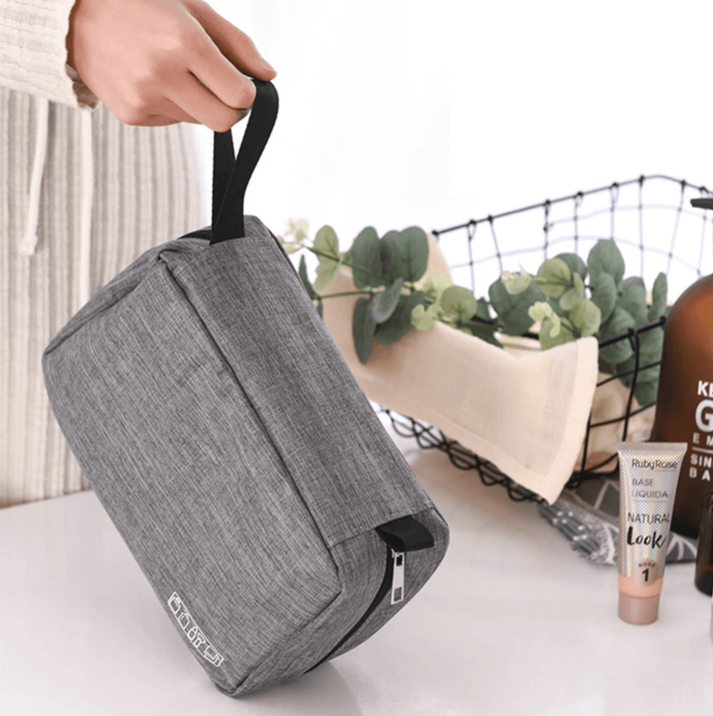Trousse de Toilette de Voyage (Grise) – vue 3 – Yokabag