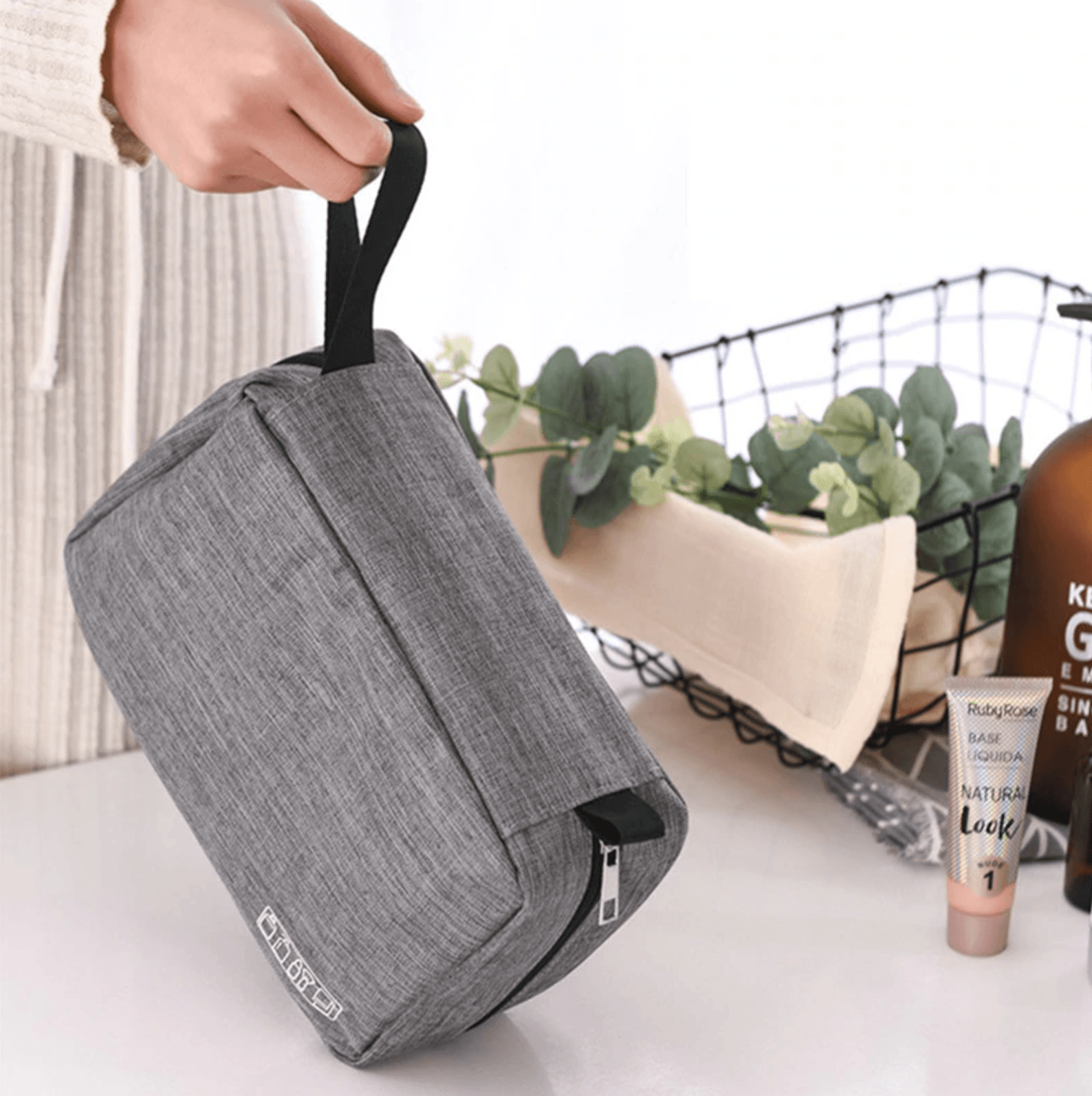 Trousse de Toilette de Voyage (Grise) – vue 3 – Yokabag