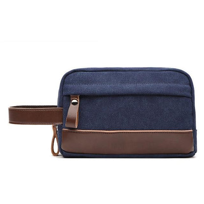Trousse de Toilette Voyage Vintage Explorer Bleu Marine – vue 3 – Yokabag