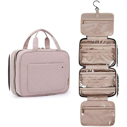 Trousse de Toilette de Voyage Femme à Suspendre en Tissus Noir – vue 3 – Yokabag