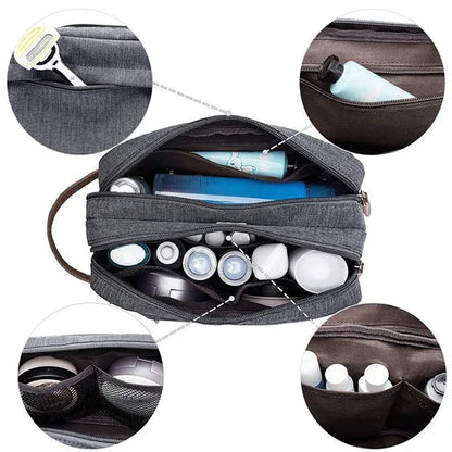 Trousse de Toilette à Double Compartiment Noir – vue 2 – Yokabag