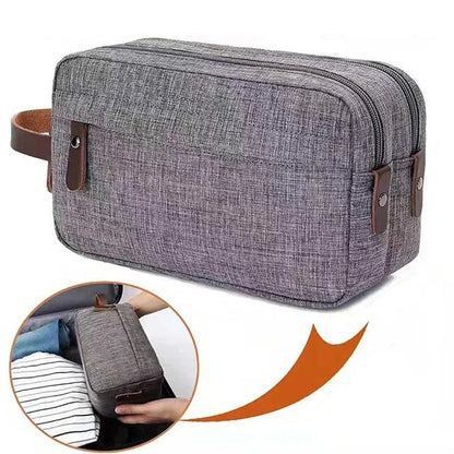 Trousse de Toilette à Double Compartiment Bleu Marine – vue 3 – Yokabag