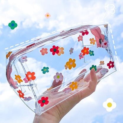 Trousse de Toilette Femme Transparente Fleurs – vue 3 – Yokabag
