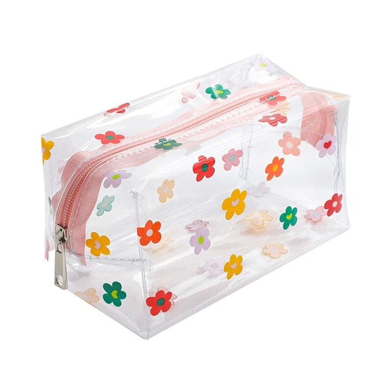 Trousse de Toilette Femme Transparente Fleurs – vue 2 – Yokabag