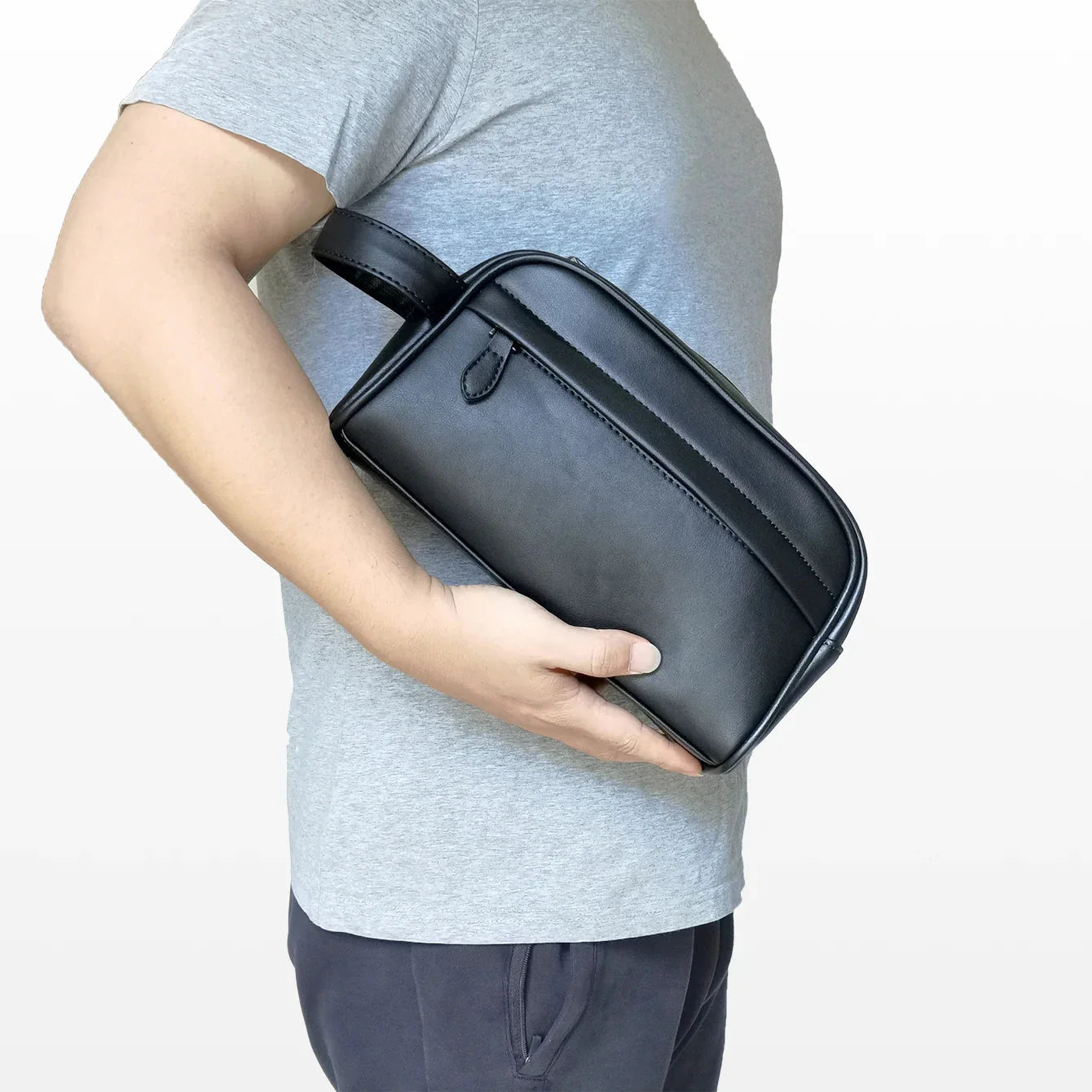 Trousse de Toilette Homme Noir & – vue 2 – Yokabag
