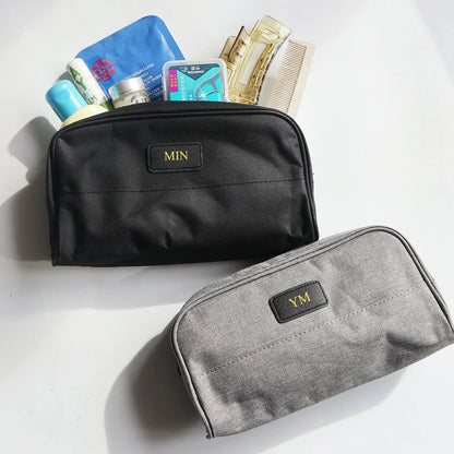 Trousse de Toilette Personnalisée - Avec vos Initiales Noir – vue 2 – Yokabag