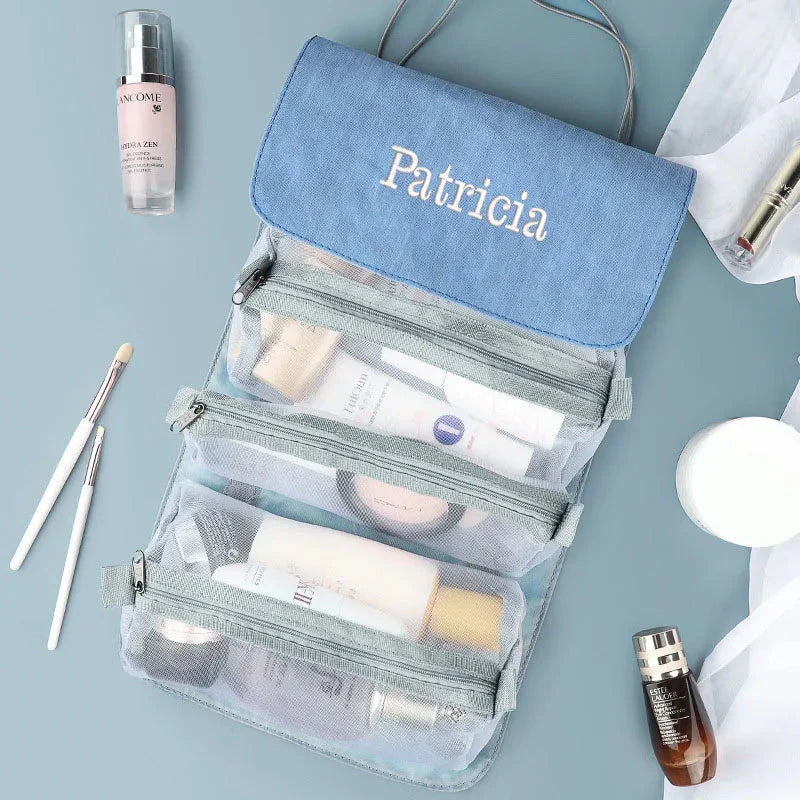 Trousse de Toilette Personnalisée pour Femme - Pliable Gris – vue 2 – Yokabag