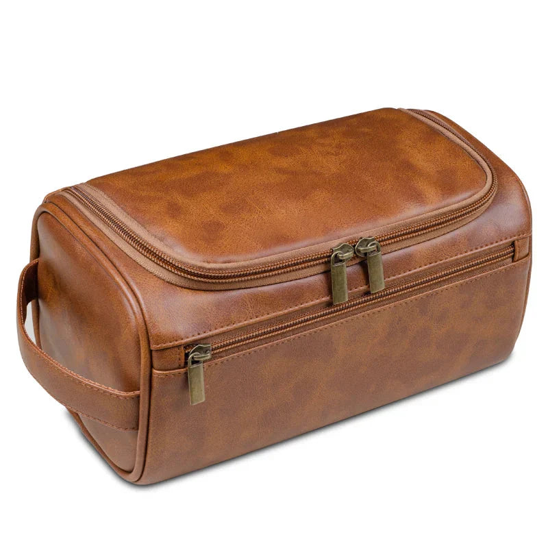 Trousse de Toilette Homme Personnalisée à Suspendre Marron – vue 3 – Yokabag