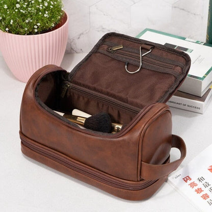 Trousse de Toilette Vintage à Suspendre - Explorer en Style Camel – vue 2 – Yokabag