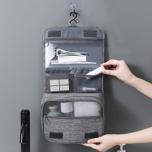 Trousse de Toilette Voyage à Suspendre (Gris) – vue 2 – Yokabag