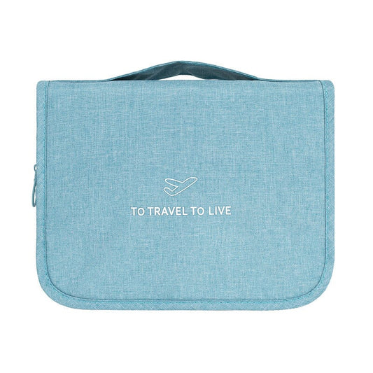 Trousse de Toilette de Voyage à Suspendre (Bleu Ciel)