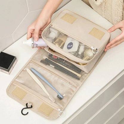 Trousse de Toilette Voyage Féminine à Suspendre Bleu Marine – vue 4 – Yokabag