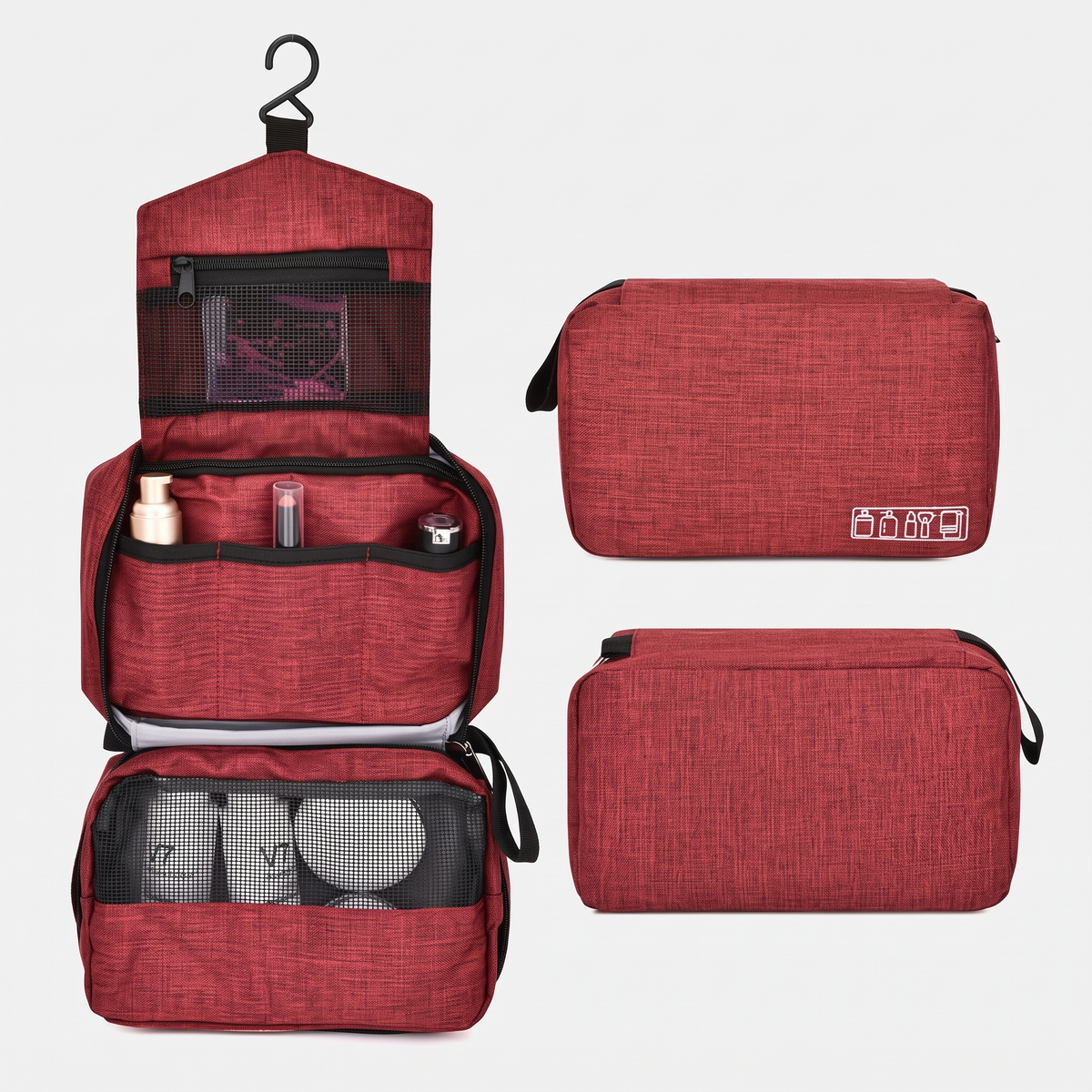 Trousse de Toilette de Voyage Rose – vue 7 – Yokabag