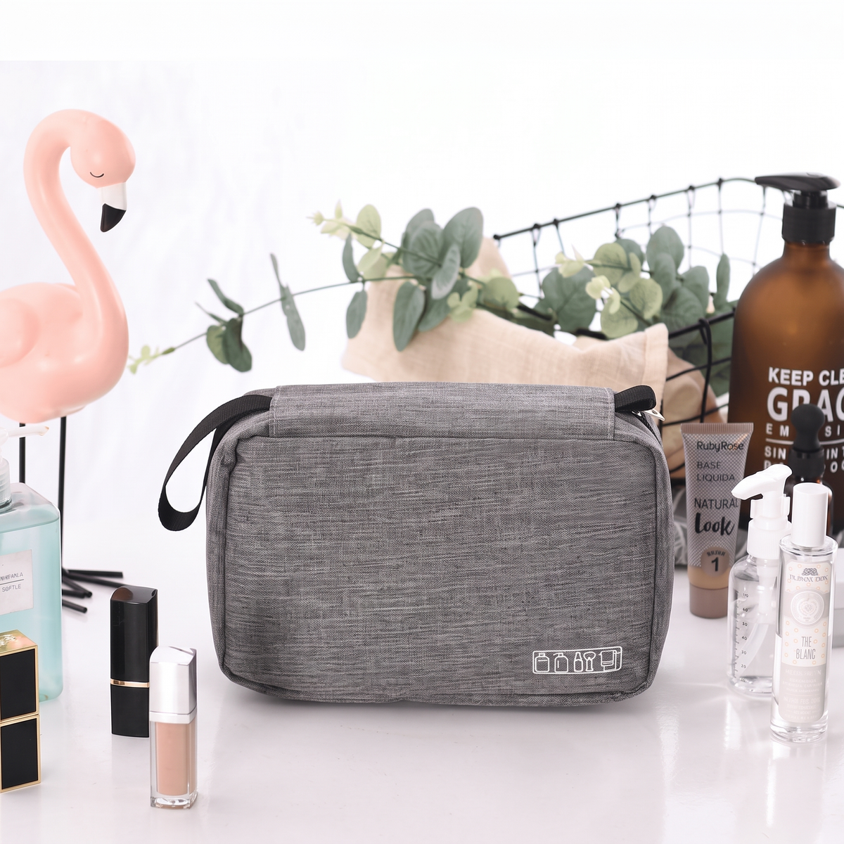 Trousse de Toilette de Voyage (Grise) – vue 4 – Yokabag