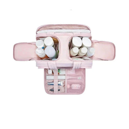 Trousse de Toilette de Voyage XXL Femme Matelassée Bleu Ciel – vue 3 – Yokabag