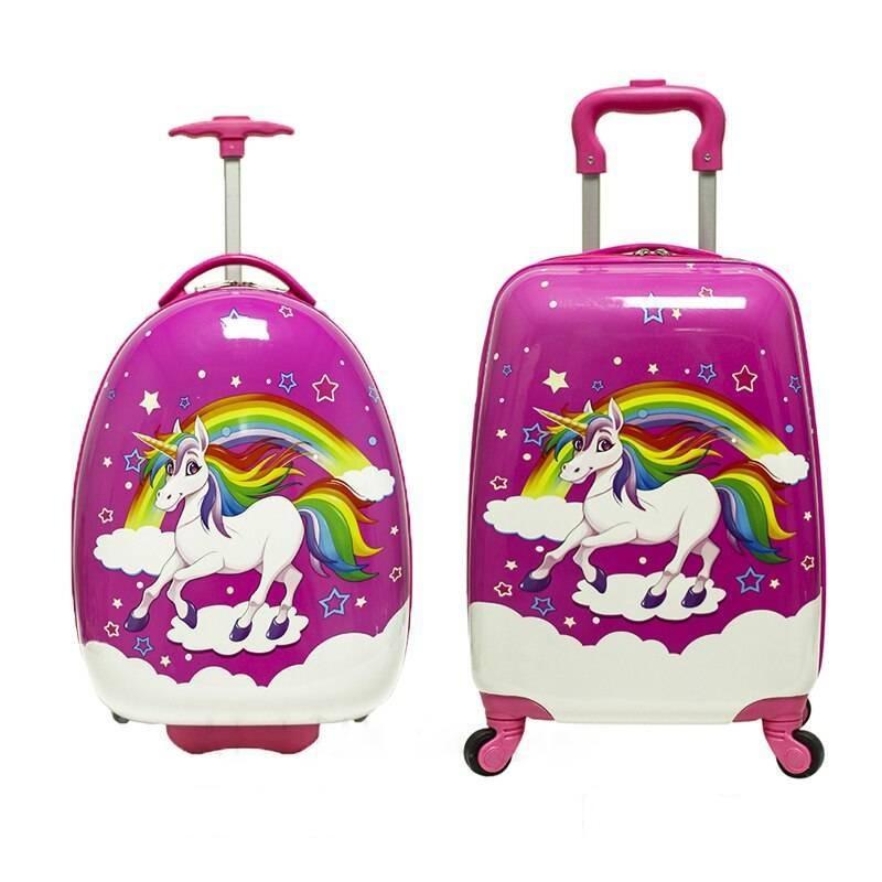 Valise Licorne Arc-en-ciel - Explorez le monde 32 x 22 x 50 cm – vue 2 – Yokabag