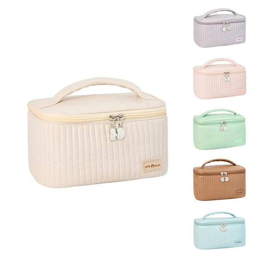 Vanity de Voyage Femme Love & Peace - Explorez et Voyagez Marron – vue 2 – Yokabag