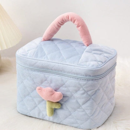 Voyage Vanity Velours Côtelé Tulipe – vue 6 – Yokabag