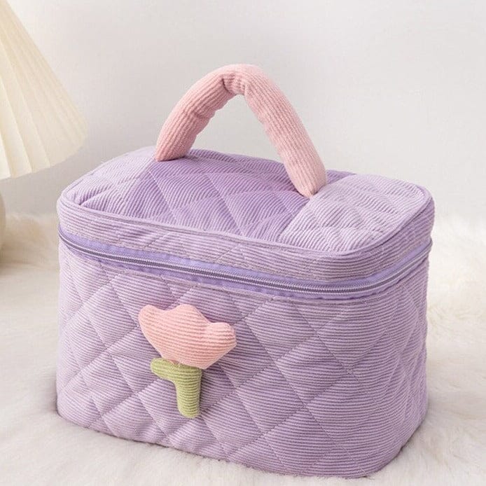Voyage Vanity Velours Côtelé Tulipe – vue 7 – Yokabag