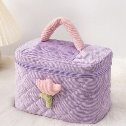 Voyage Vanity Velours Côtelé Tulipe – vue 7 – Yokabag
